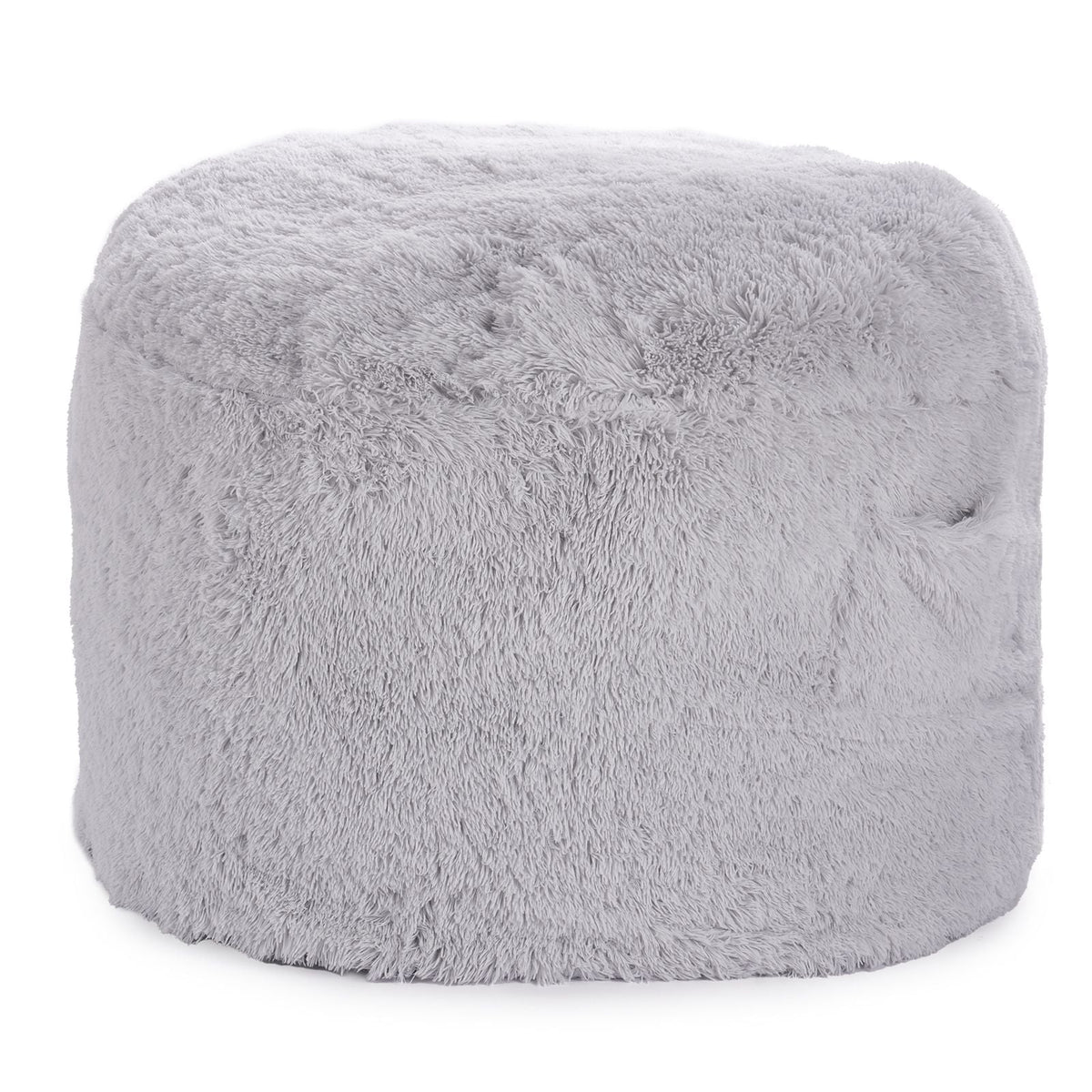 Bean Bag Bed Chair, Convertible Chair from BeanBag to Lounge or Mattress, Gaint Bean Bag Chair Bed with Washable Cover for Adults, Fluffy Plush, Foam Filling and Side Pocket, Grey(Full Size)