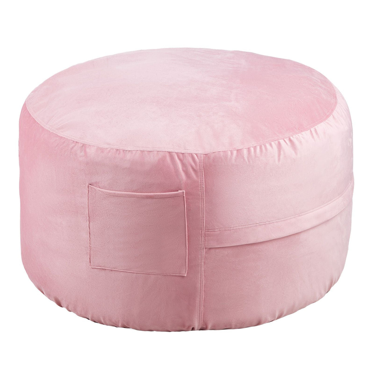 Bean Bag Chair, 3 feet Round Bean Bag Chair with Removable and Washable Cover, 25D Memory Foam Filled with Soft and Smooth Dutch Velvet, Bean Bag for Bedroom or Playroom, Pink