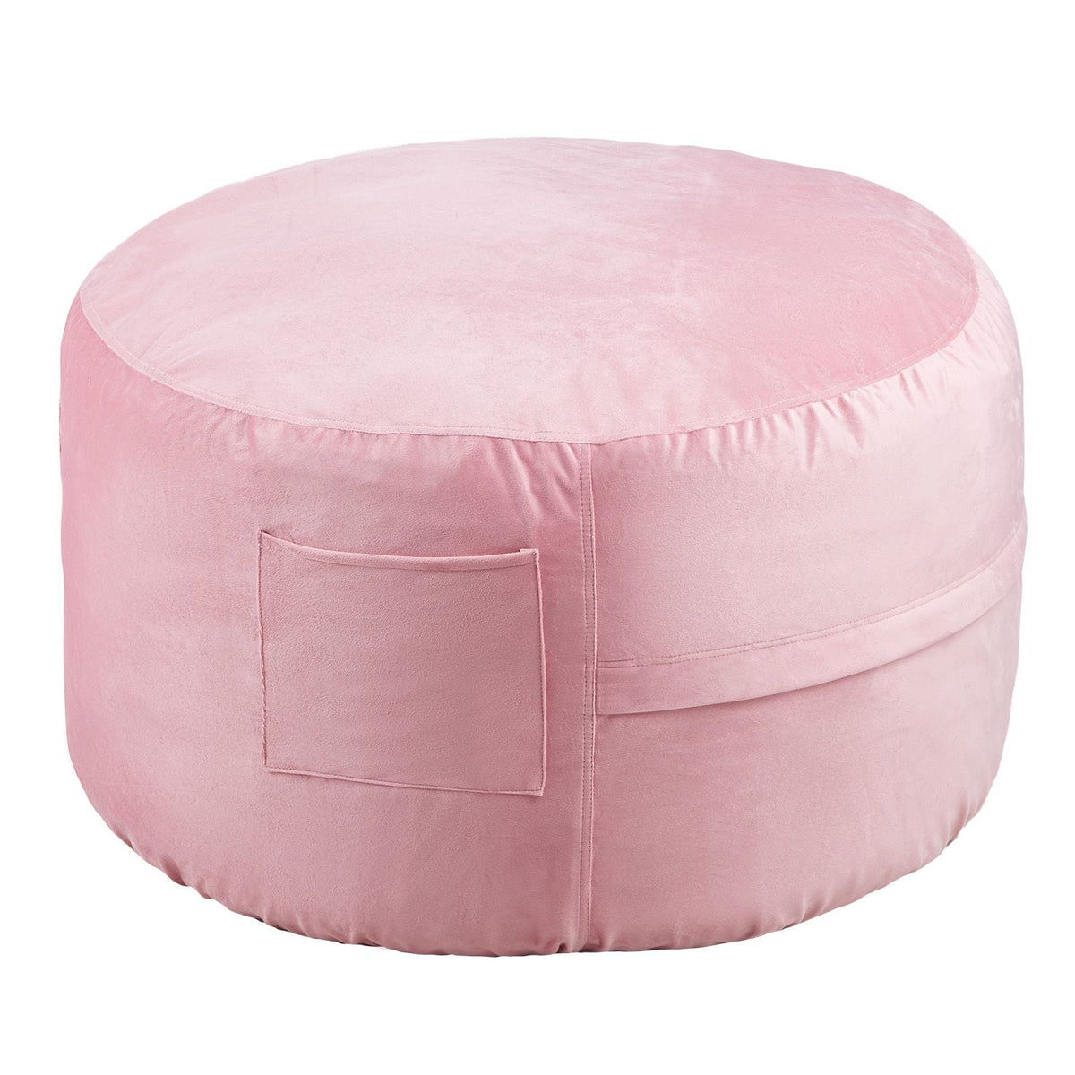 Bean Bag Chair, 3 feet Round Bean Bag Chair with Removable and Washable Cover, 25D Memory Foam Filled with Soft and Smooth Dutch Velvet, Bean Bag for Bedroom or Playroom, Pink