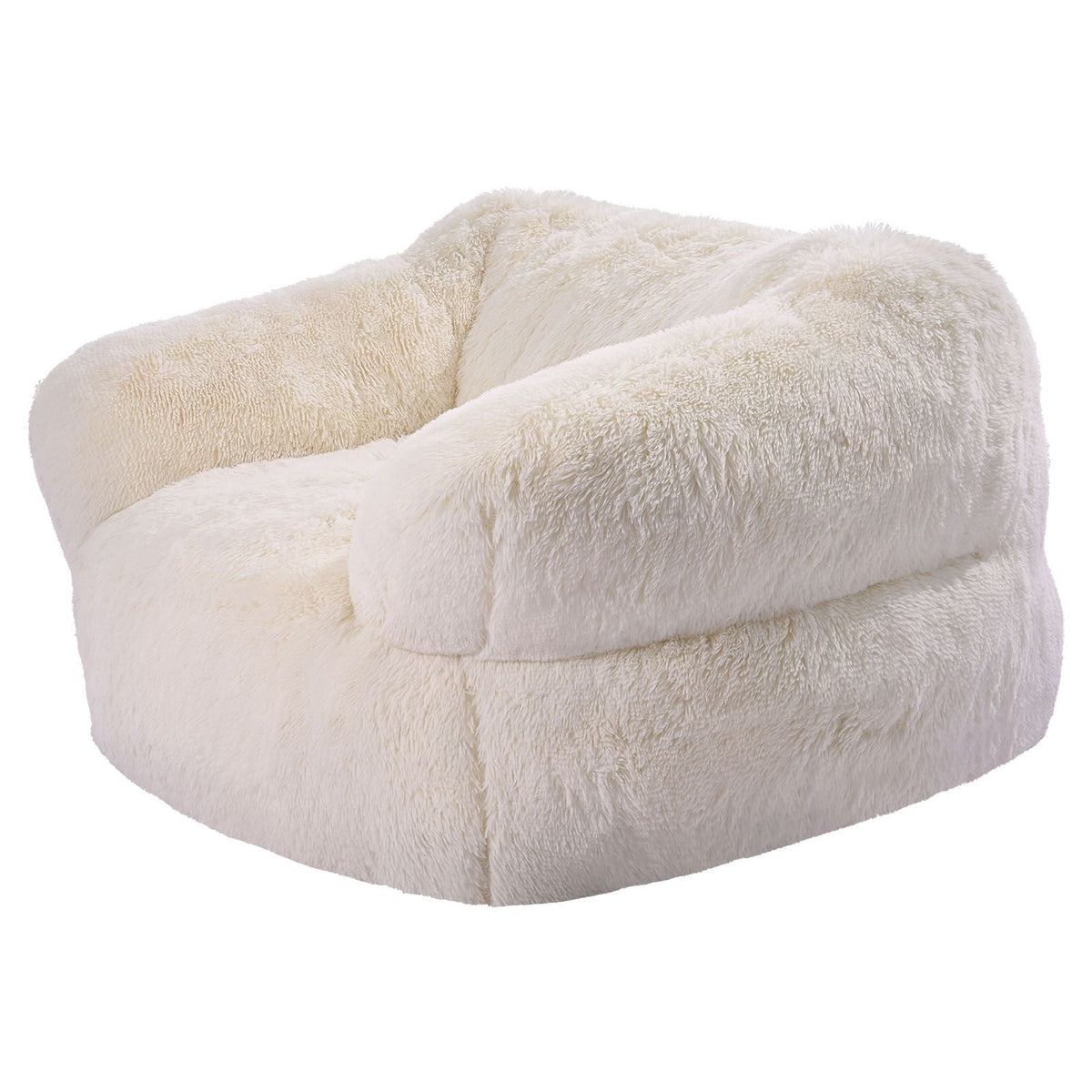 Bean Bag Chair, BeanBag Sofa Chair with Armrests for Adults, Fluffy Plush & High-Density Foam Filling Adult Bean Bag with Zapper, Comfy Lazy Sofa Chair Ideal for Living Room, Bedroom, Beige