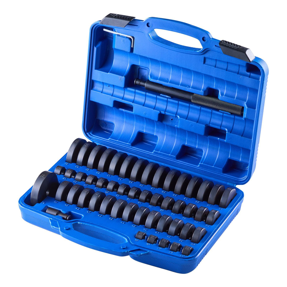Bearing Press Kit, 52+14 Pcs, 2 in 1 Bushing Driver Tool & Bearing Press Kit, Race and Seal Driver Set with 49 Bushings, Separators and Jaws, Heavy Duty Removal Installation Tool Set with Case