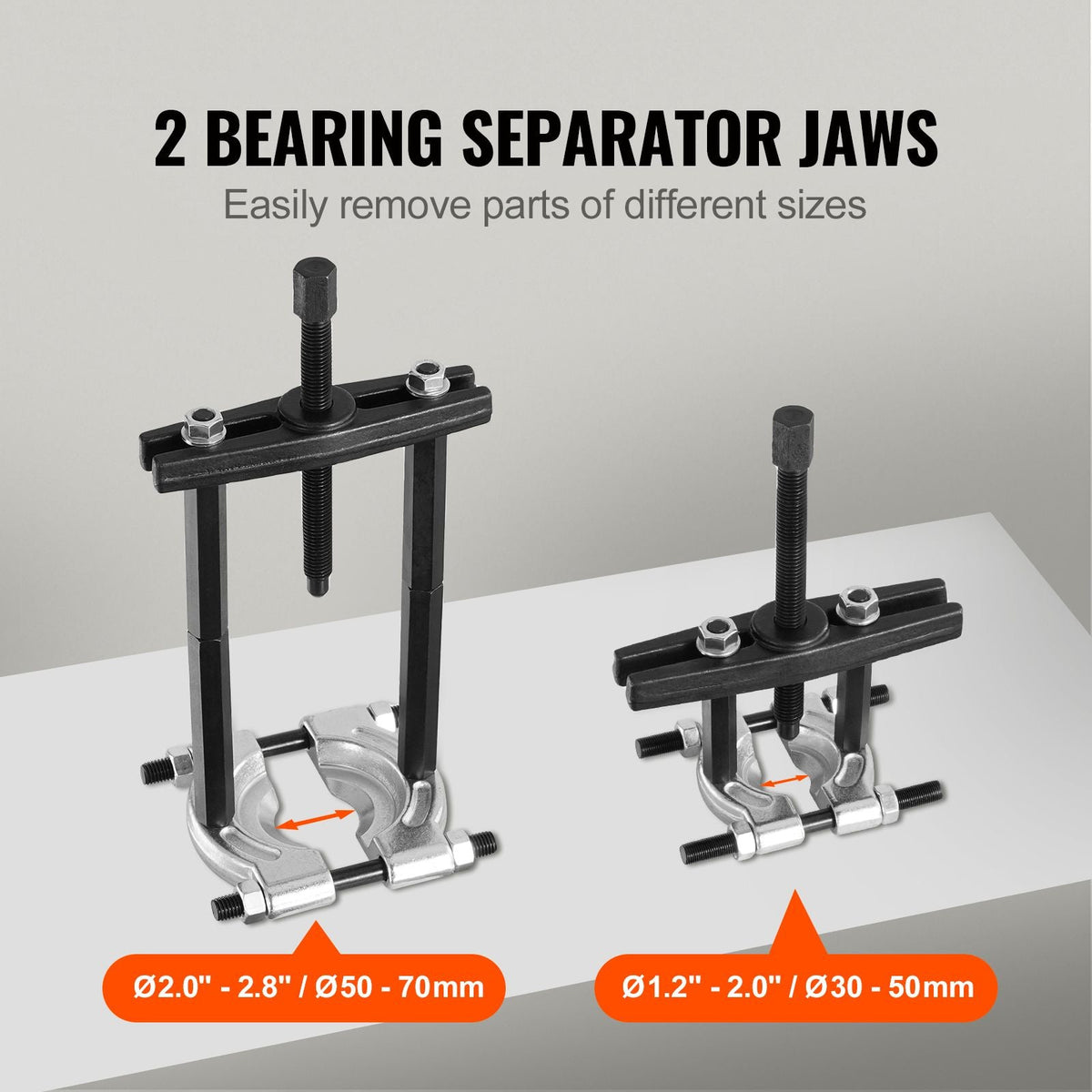 Bearing Puller Kit 14-Piece, 5 Ton Bearing Separator, Pinion Wheel Bearing Removal Kit with 2" and 3" Jaws, Bearing Separator and Puller Set, Heavy Duty Bearing Splitter Tool Kit with Case