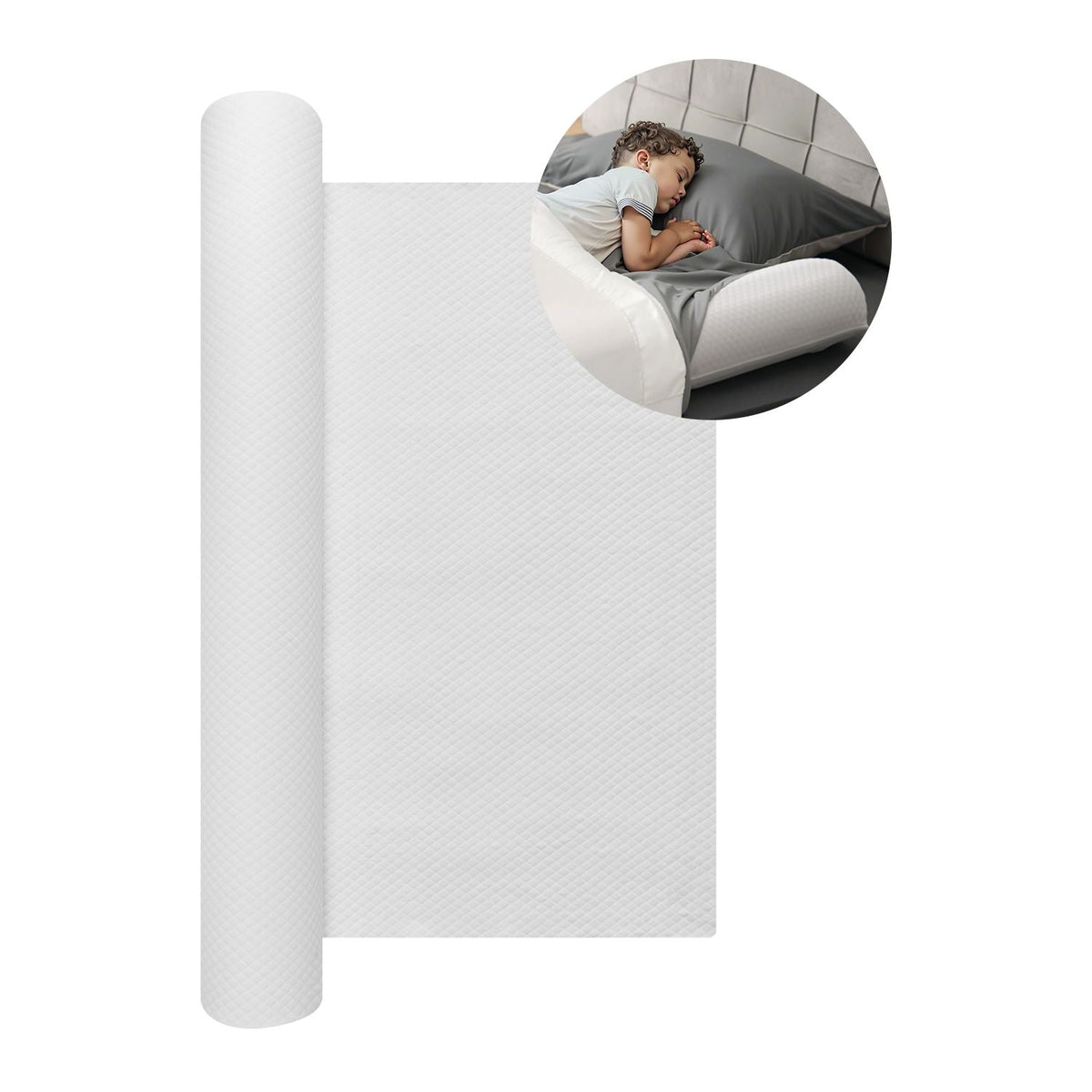 Bed Bumper for Toddlers, 52-inch Non-Slip Bed Guard Rail with Safety Flap, High-Rebound Foam Toddler Bedrail Bumper with Machine-Washable Cover for Twin, Full, Queen & King Beds (1 Pack)