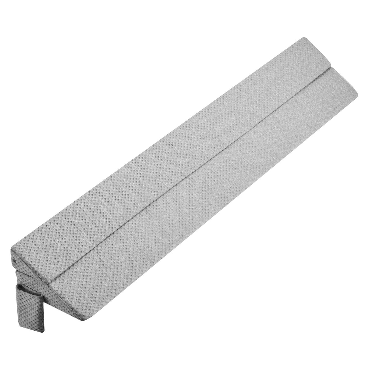 Bed Wedge Pillow for Headboard, Queen Size, 60"x10"x6" Bed Gap Filler, Fill 0-7" Gap Between Headboard and Mattress, 25D Foam Mattress Wedge Headboard Pillow with Side Pocket, for Backrest, Gray