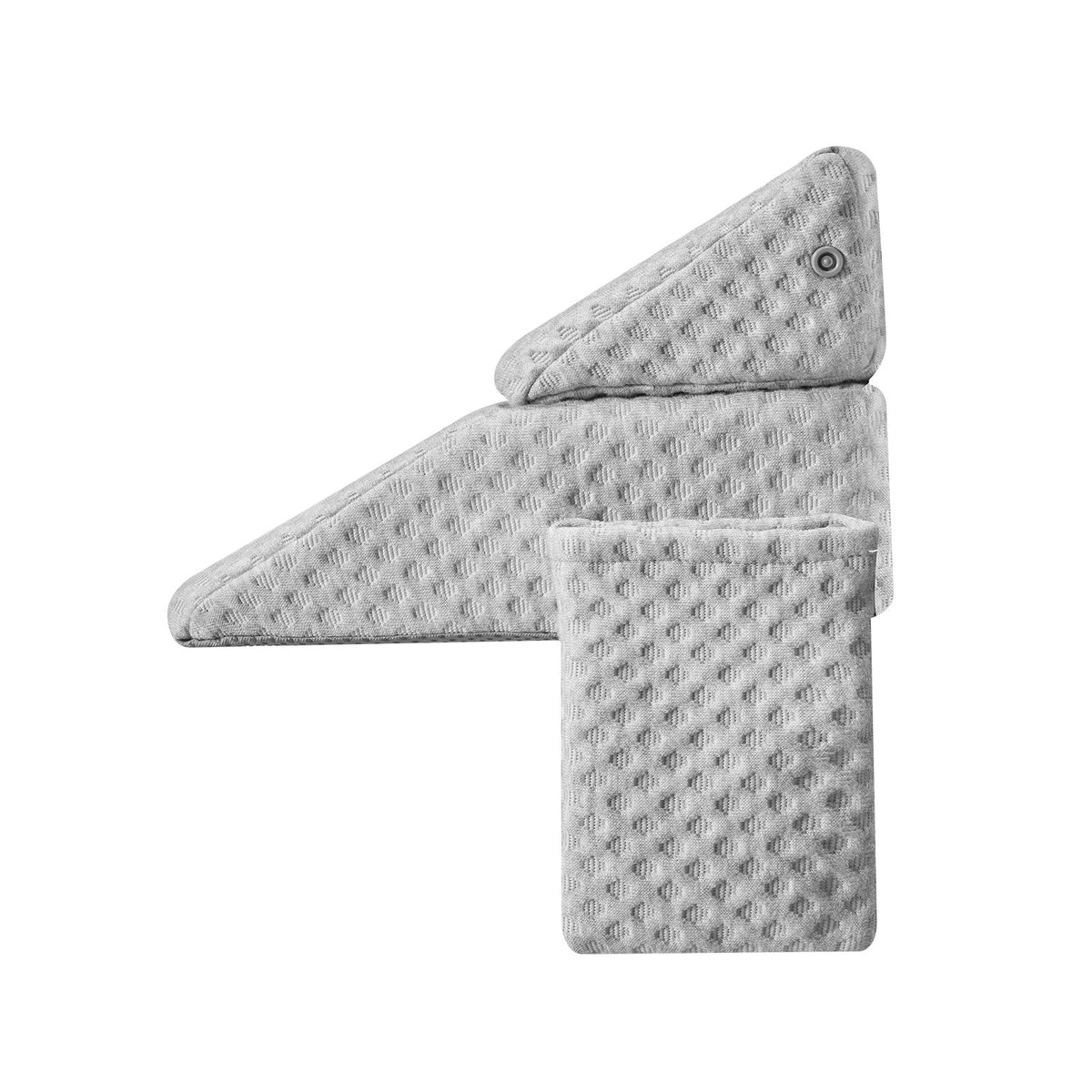Bed Wedge Pillow for Headboard, Queen Size, 60"x10"x6" Bed Gap Filler, Fill 0-7" Gap Between Headboard and Mattress, 25D Foam Mattress Wedge Headboard Pillow with Side Pocket, for Backrest, Gray