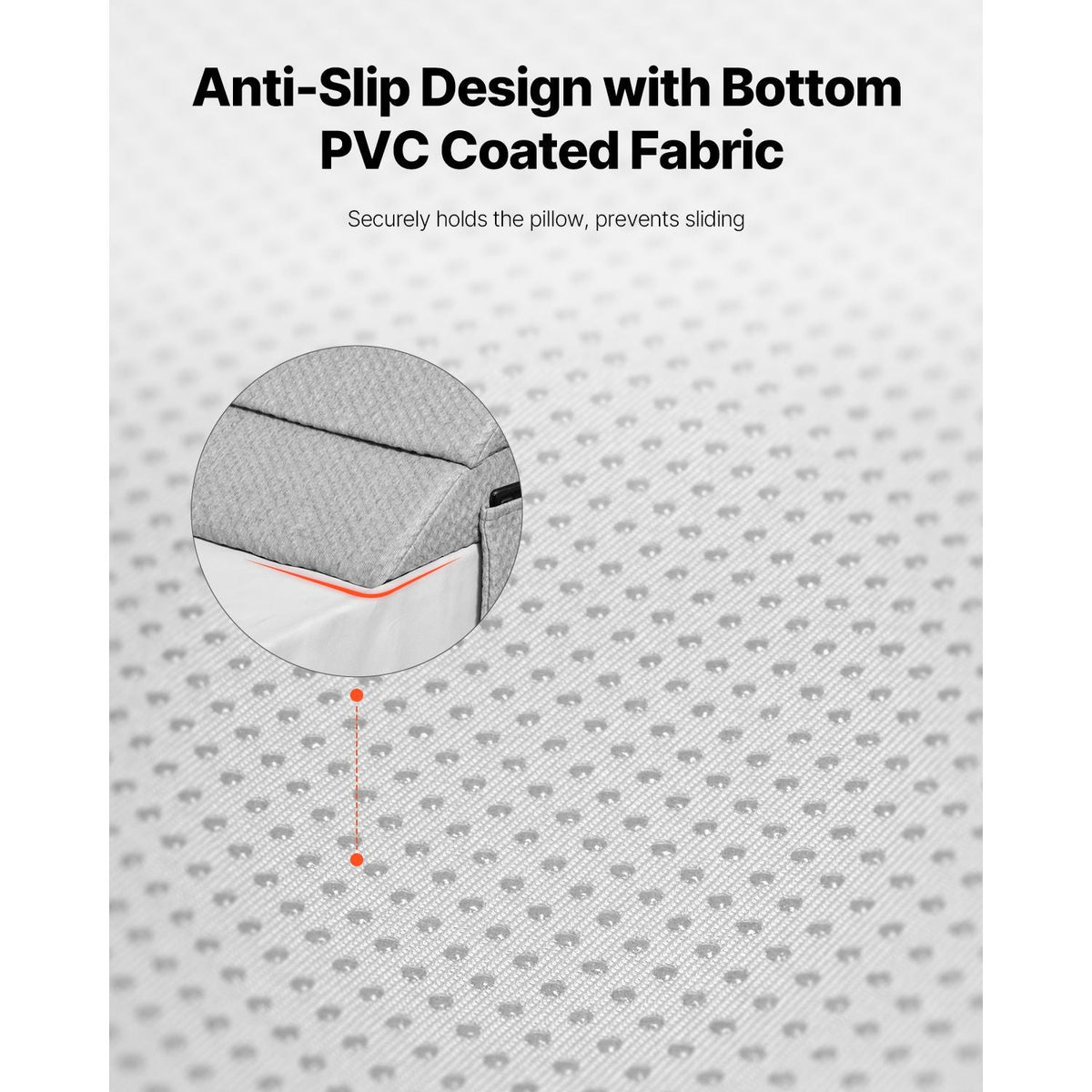 Bed Wedge Pillow for Headboard, Queen Size, 60"x10"x6" Bed Gap Filler, Fill 0-7" Gap Between Headboard and Mattress, 25D Foam Mattress Wedge Headboard Pillow with Side Pocket, for Backrest, Gray