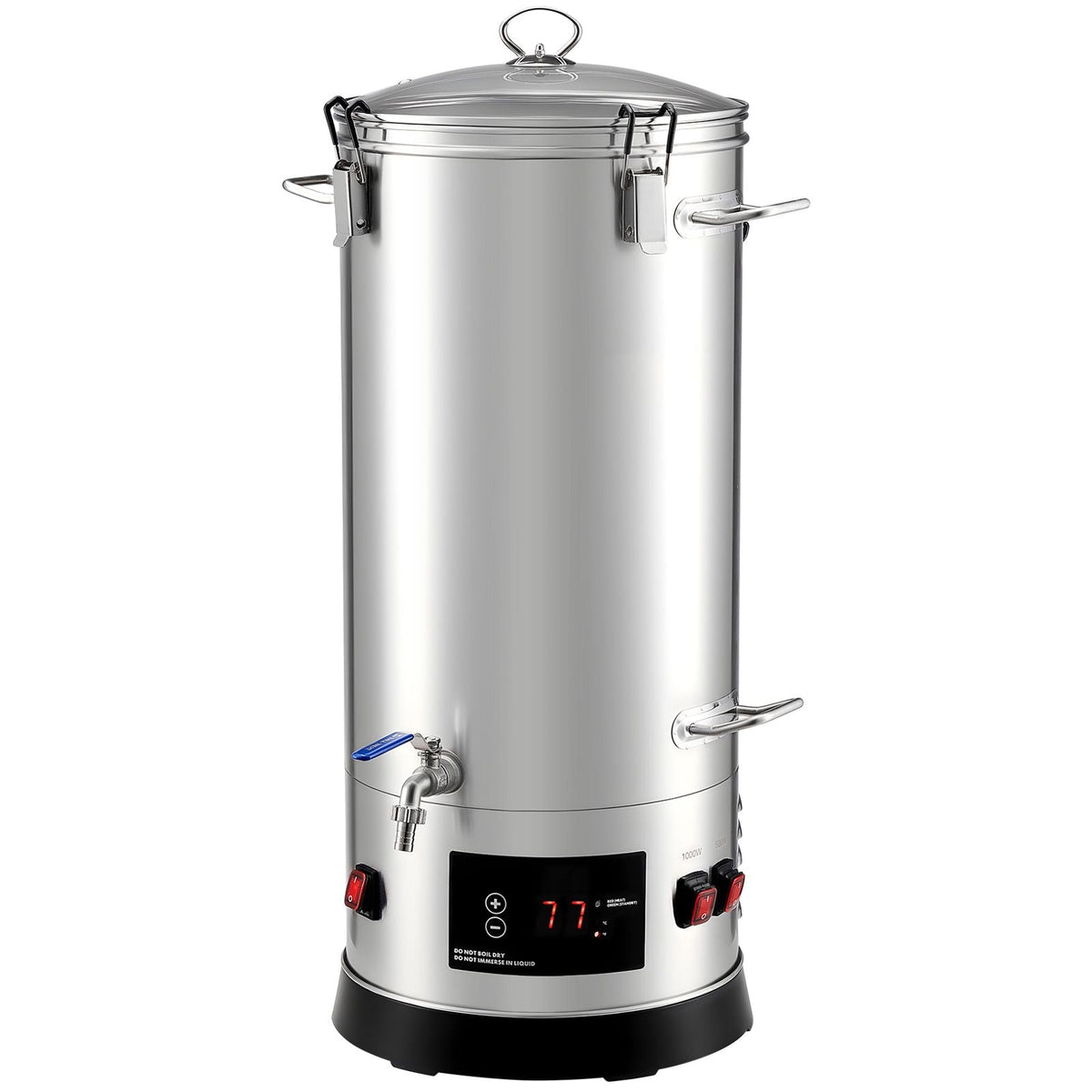 Beer Brewing Equipment, 8 Gal/30L 304 Stainless Steel Home Beer Brewer,1500W All-in-One Home Brewing Kit with Tall strainer, Integrated Inner Barrel & Reinforced Handle