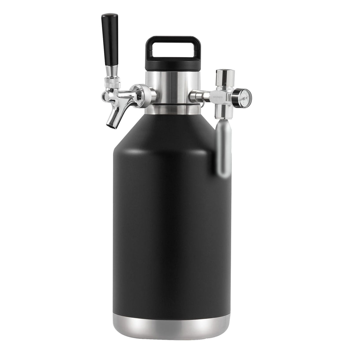 Beer Growler Tap System, 128Oz 4L Mini Keg, 304 Stainless Steel Pressurized Beer Growler, Keg Growler with Pressure Display, CO2 Regulator Faucet, Leak-Proof Ring For Draft, Homebrew, Craft Beer