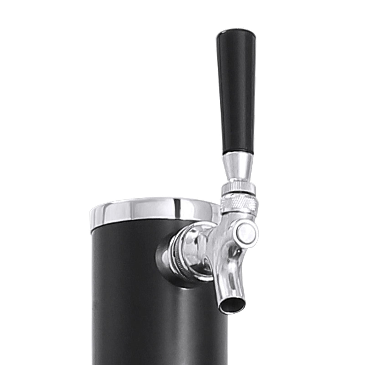 Beer Kegerator, Single Tap Draft Beer Dispenser, CO2 Cylinder, Drip Tray & Rail, 32 Fahrenheit - 50 Fahrenheit Temperature Control, Holds 1/6, 1/4, 1/2 Barrels, Black