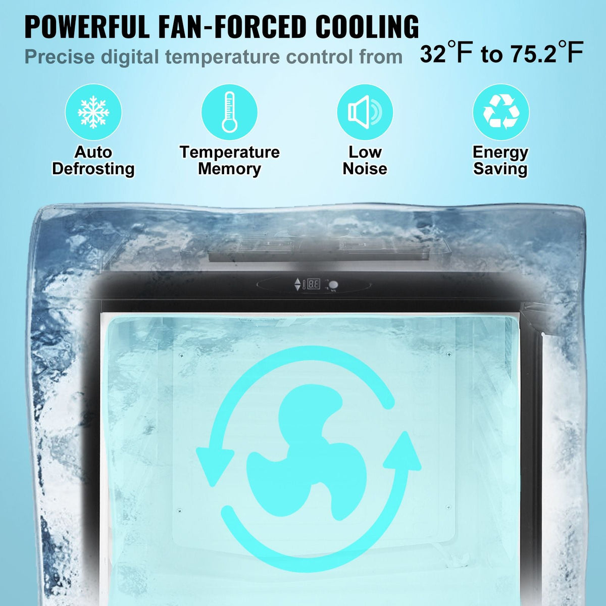 Beer Kegerator, Single Tap Draft Beer Dispenser, CO2 Cylinder, Drip Tray & Rail, 32 Fahrenheit - 75.2 Fahrenheit Temperature Control, Holds 1/6, 1/4, 1/2 Barrels, Silver