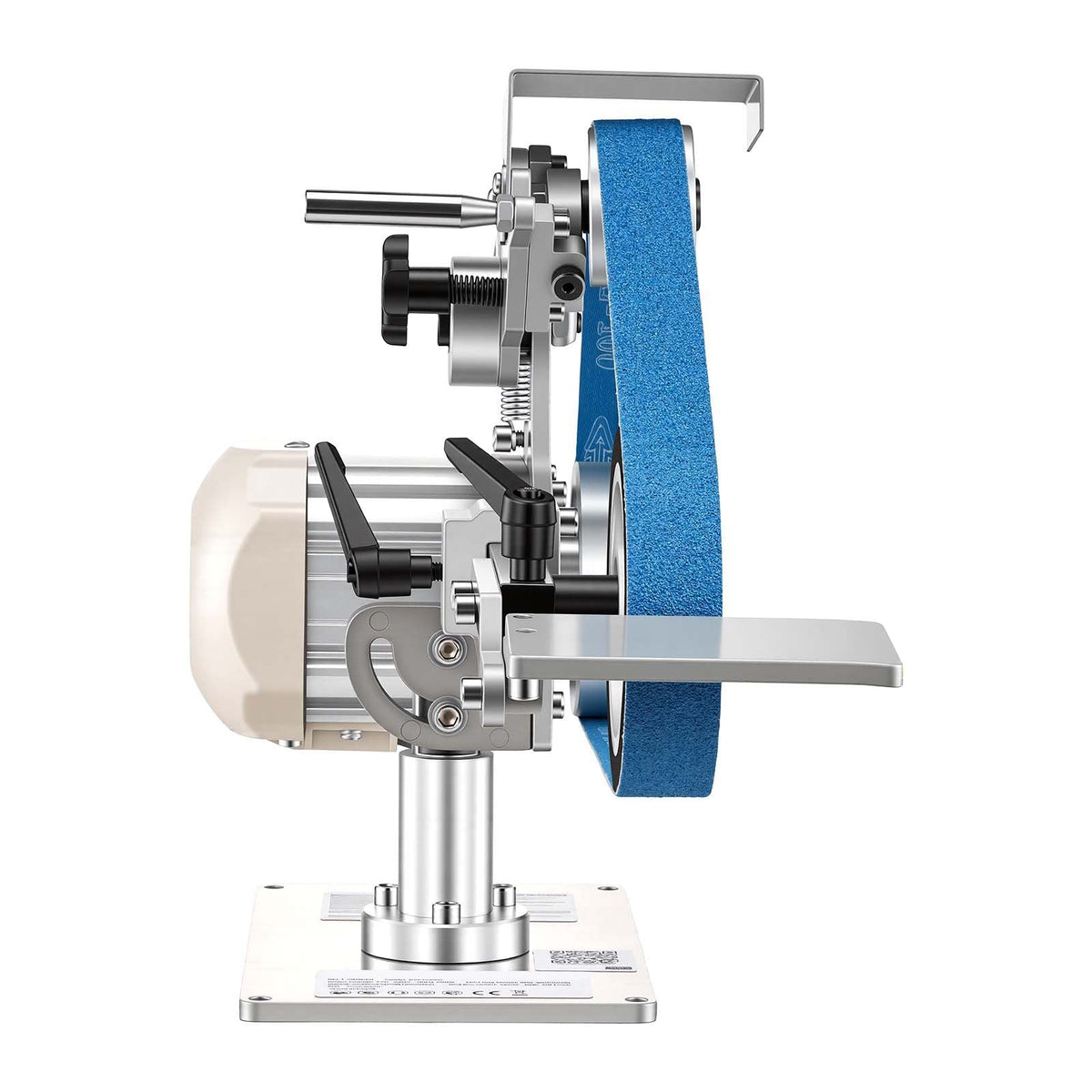 Belt Grinder Sander with VFD, 30 x 1-Inch Variable Speed Belt Polisher, 550W Polishing Grinding Machine with 2 Grinding Modes & 3PCS Sanding Belts for Metalworking, Knife Making