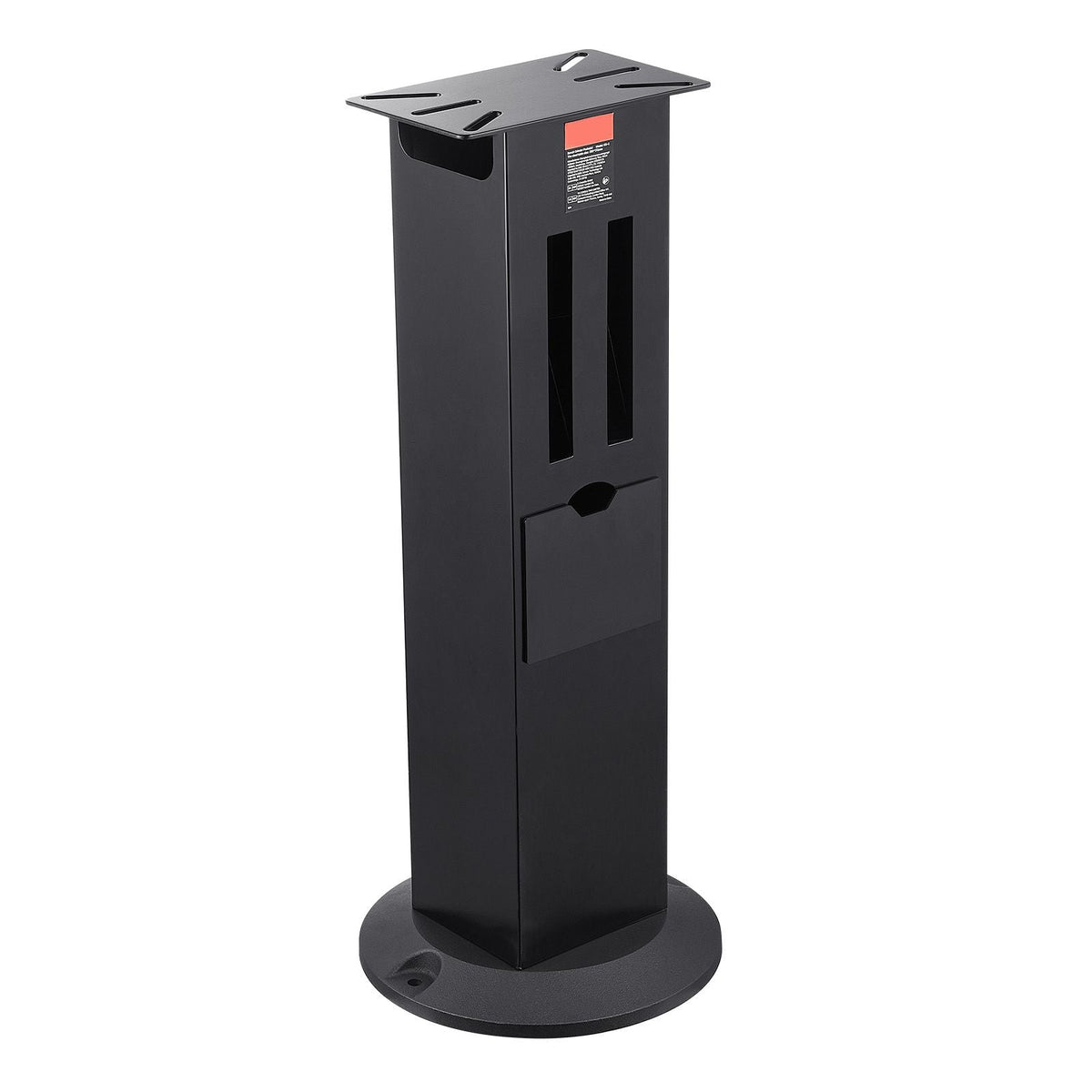 Bench Grinder Stand, Heavy-Duty Bench Grinder and Vise Floor Pedestal with 11" x 6.7" Mounting Plate, Grinding Wheel Storage Compartments & Cast Iron Base, Compatible with Most Bench Grinders