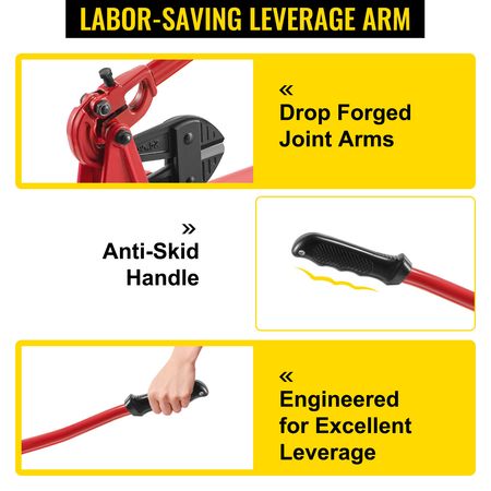 Bench Swager Tool 24\" Wire Rope Swaging Tool with Crimper Cable Bolt Cutter Head Bench Crimper 1/16\"-3/16\" Aluminum/Copper Sleeves Bench Cable Alloy Steel Crimper Swager for1/2\" Wire Rope Fe