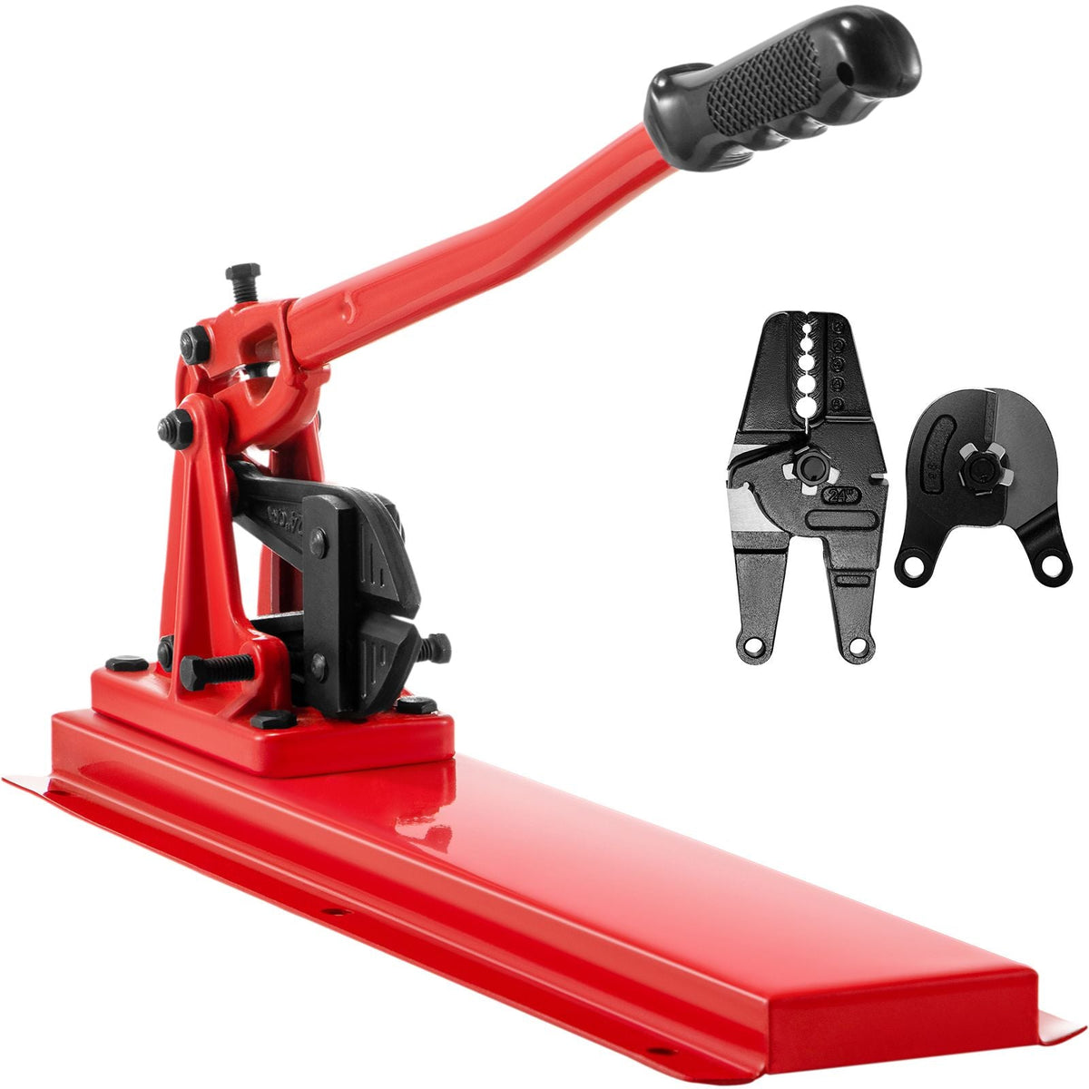 Bench Swager Tool 24\" Wire Rope Swaging Tool with Crimper Cable Bolt Cutter Head Bench Crimper 1/16\"-3/16\" Aluminum/Copper Sleeves Bench Cable Alloy Steel Crimper Swager for1/2\" Wire Rope Fe