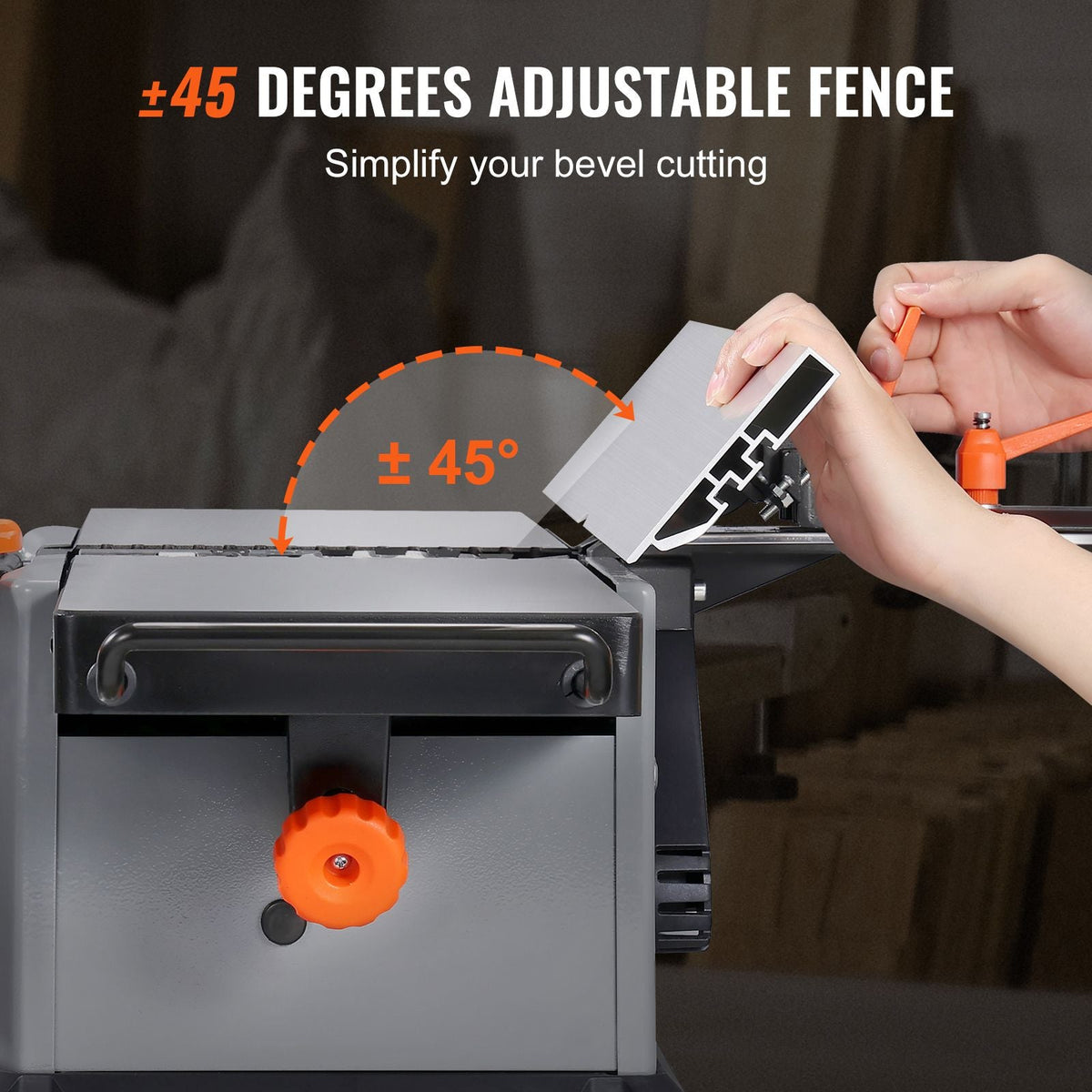 Benchtop Spiral Jointer, 8-Inch, 2HP with 10000 RPM, Featuring an 18-Blade Spiral Cutterhead, Extendable Arm to 6.5'', and a 8x42.3'' Worktable with 0-1/8'' Depth Adjustment for Woodcraft