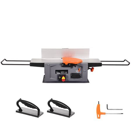 Benchtop Spiral Jointer, 8-Inch, 2HP with 10000 RPM, Featuring an 18-Blade Spiral Cutterhead, Extendable Arm to 6.5'', and a 8x42.3'' Worktable with 0-1/8'' Depth Adjustment for Woodcraft
