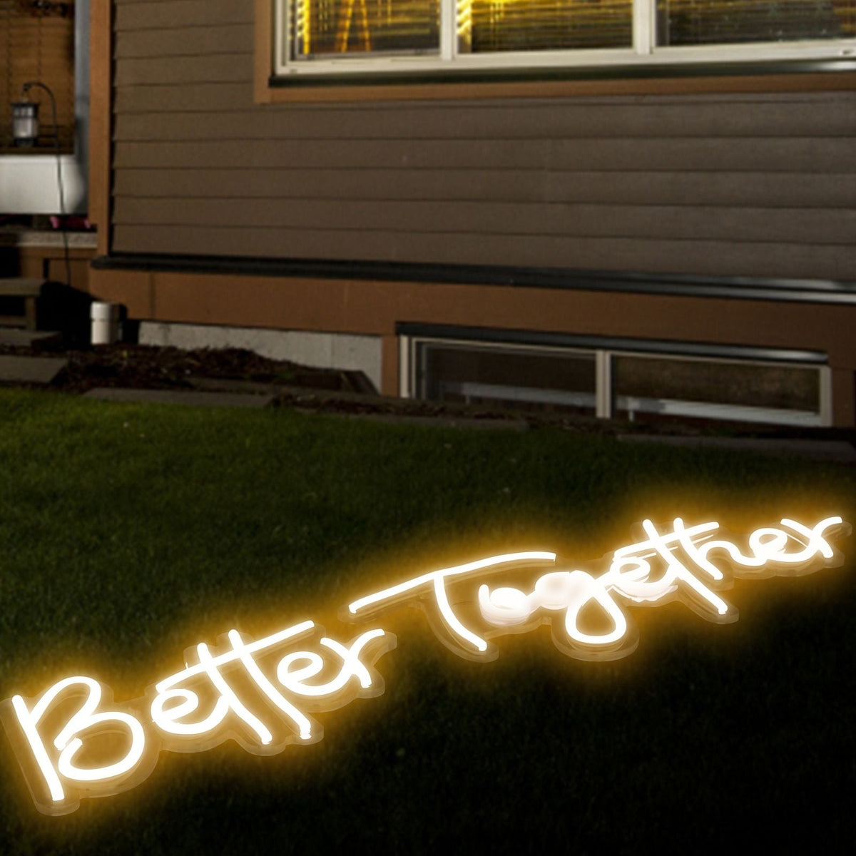 Better Together Neon Sign, 13" x 7" +18" x 8" Warm White LED lights Sign, Adjustable Brightness with Remote Control, Used for Home, Party, Wedding, and Bar Decoration (Power Adapter Included