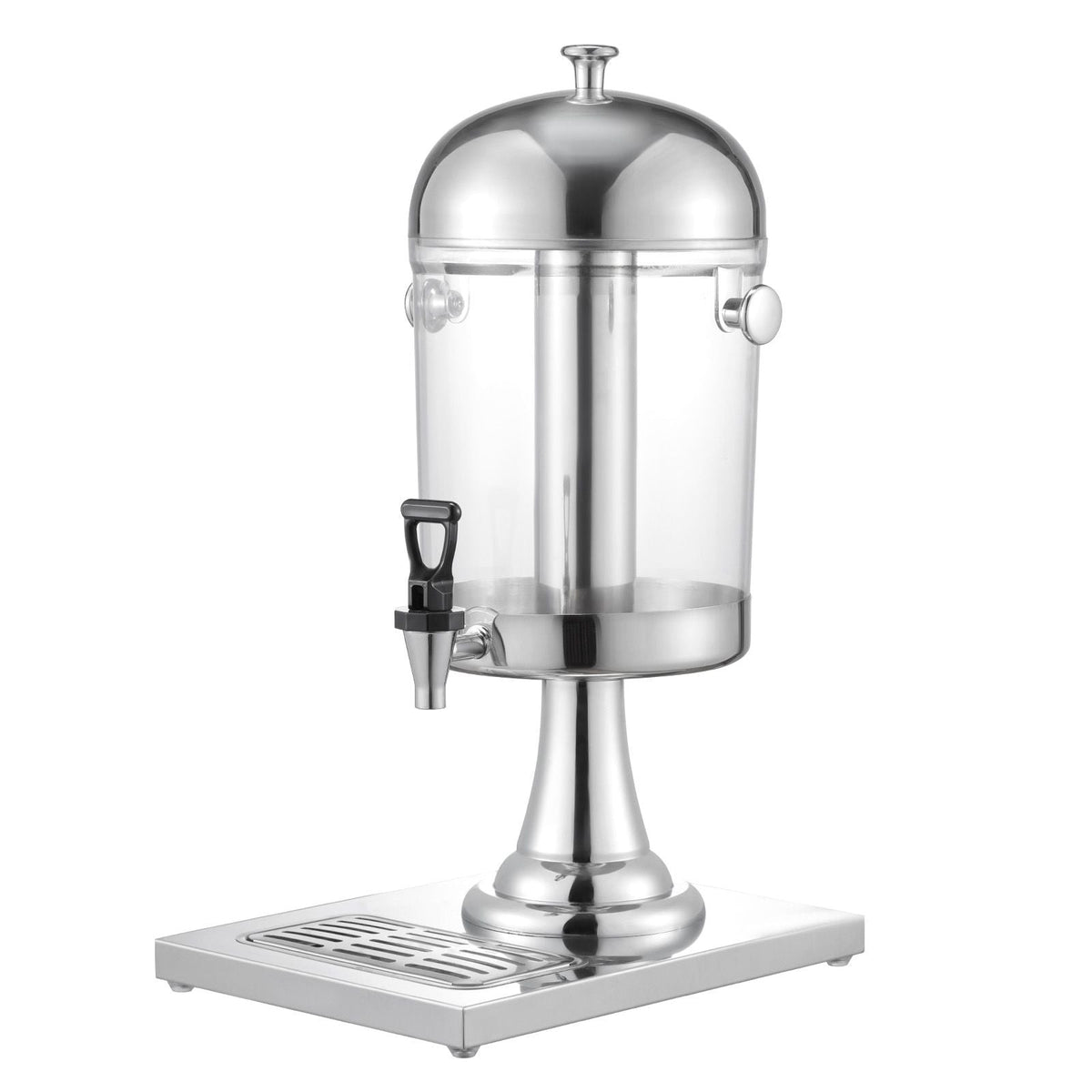 Beverage Dispenser, 2.1 Gallon Drink Dispenser for Parties, Stainless Steel + Plastic Juice Dispensers with Spigot Ice Chamber Tray, Iced Tea Lemonade Juice Dispensers, for Restaurants, Hotels