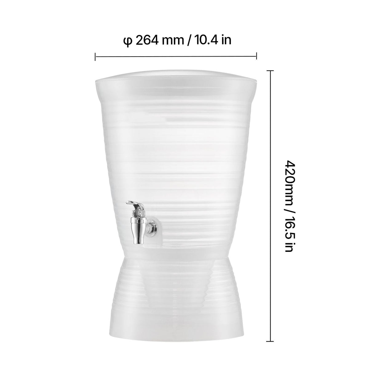 Beverage Dispenser, 2.64 Gallon Drink Dispenser for Parties, Plastic Juice Dispensers with Spigot Ice Chamber, Iced Tea Lemonade Juice Water Dispensers, for Restaurants, Hotels, Parties