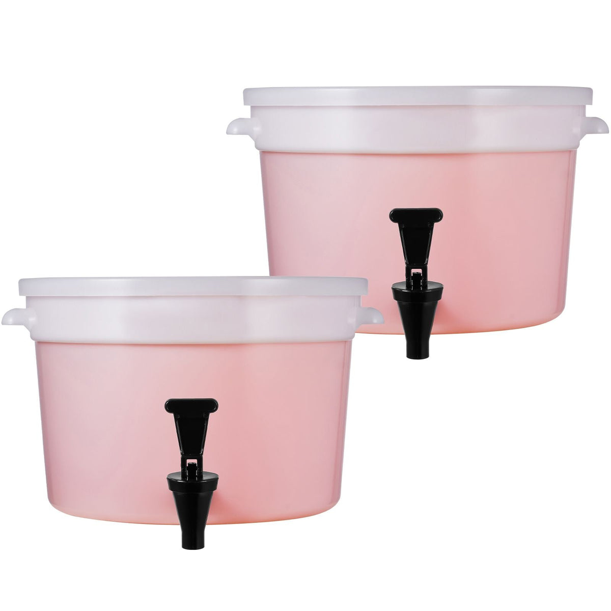 Beverage Dispenser, 3 Gallon Drink Dispensers for Parties, Plastic Juice Dispenser with Spigot and Lid, Iced Tea Lemonade Juice Water Dispenser, for Restaurants, Hotels, Parties, 2 Pack