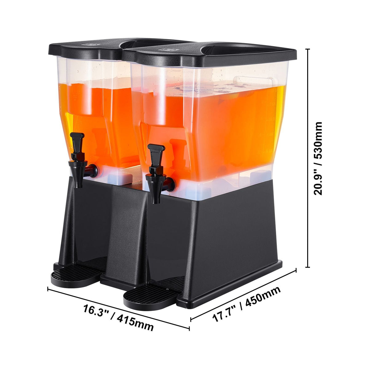Beverage Dispenser, 3 Gallon x 2 Drink Dispensers for Parties, Plastic Juice Dispenser with Stand Spigot Lid, Iced Tea Lemonade Juice Water Dispenser, for Restaurants, Hotels, Parties