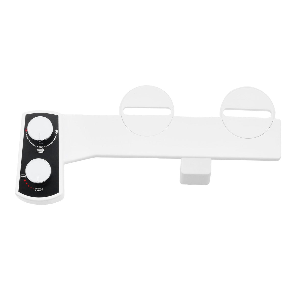 Bidet Attachment for Toilet, Non-Electric Bidet Toilet Seat Attachment - Dual Retractable Nozzles, Adjustable Water Pressure, Easily Installed Cold Water Sprayer for Rear Feminine Wash, White
