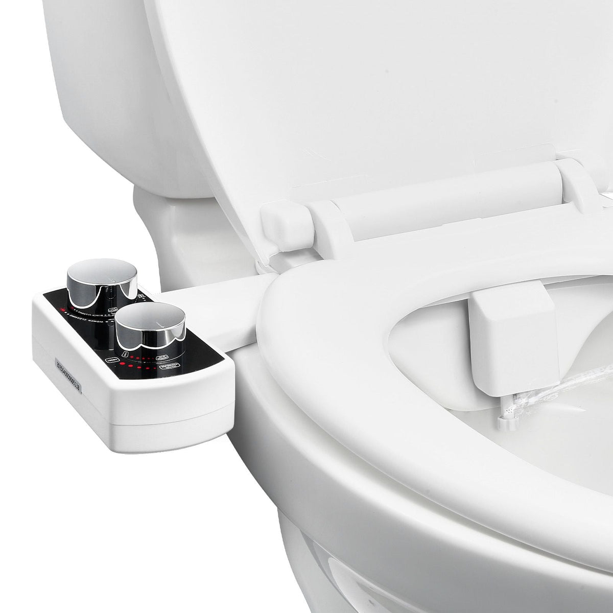Bidet Attachment for Toilet, Non-Electric Bidet Toilet Seat Attachment - Dual Retractable Nozzles, Adjustable Water Pressure, Easily Installed Cold Water Sprayer for Rear Feminine Wash, White