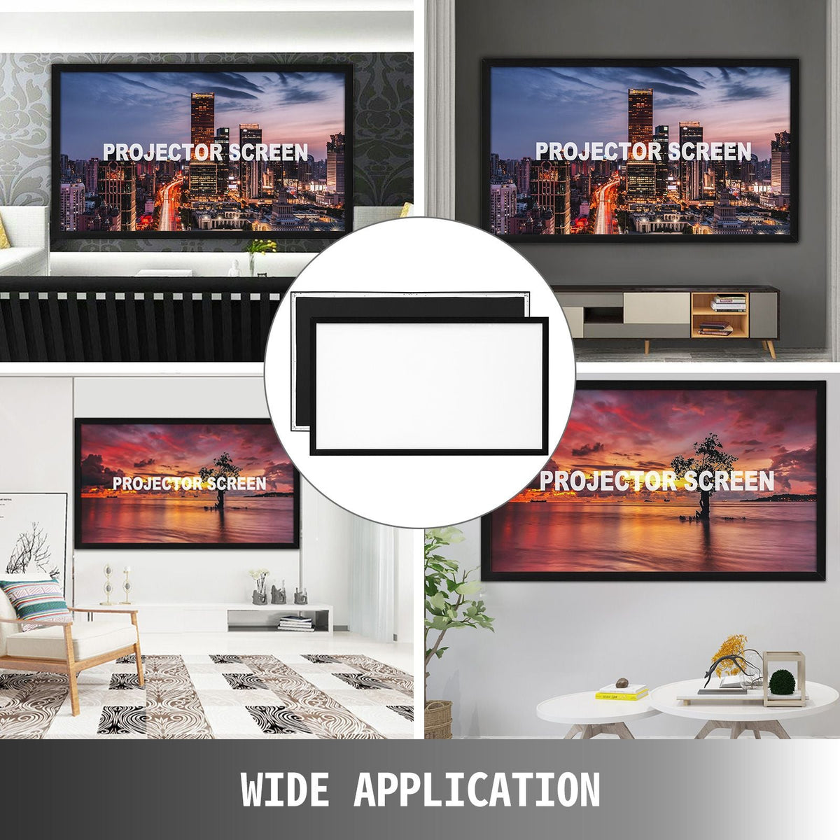 Big 110" Diagonal 16:9 HD Projector Screen Home Theater Outdoor Use