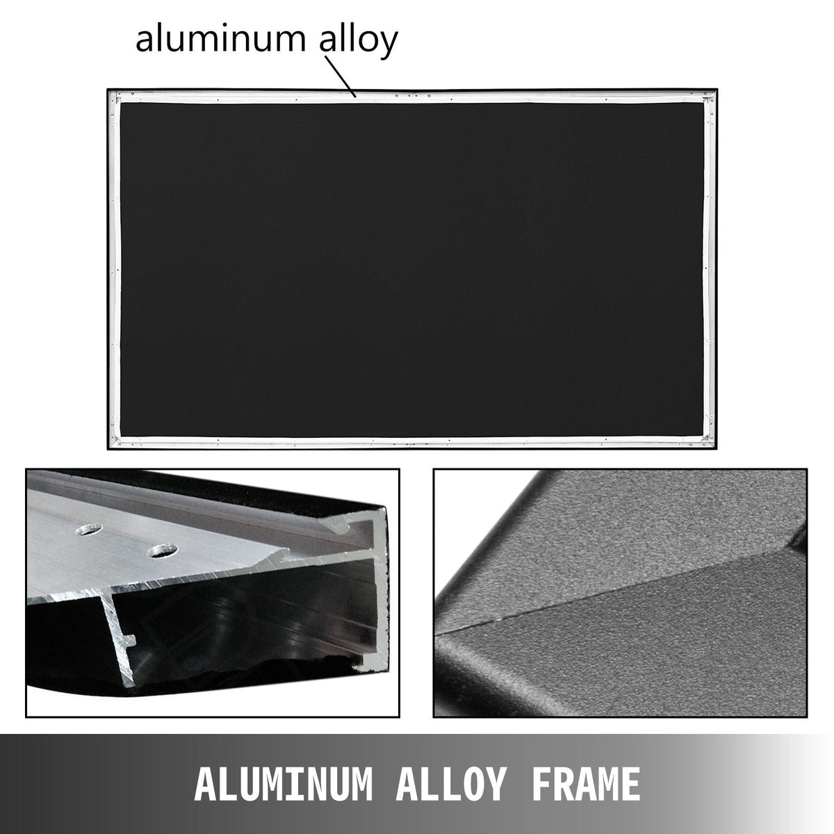 Big 130" Diagonal 16:9 HD Projector Screen Home Theater Outdoor Use