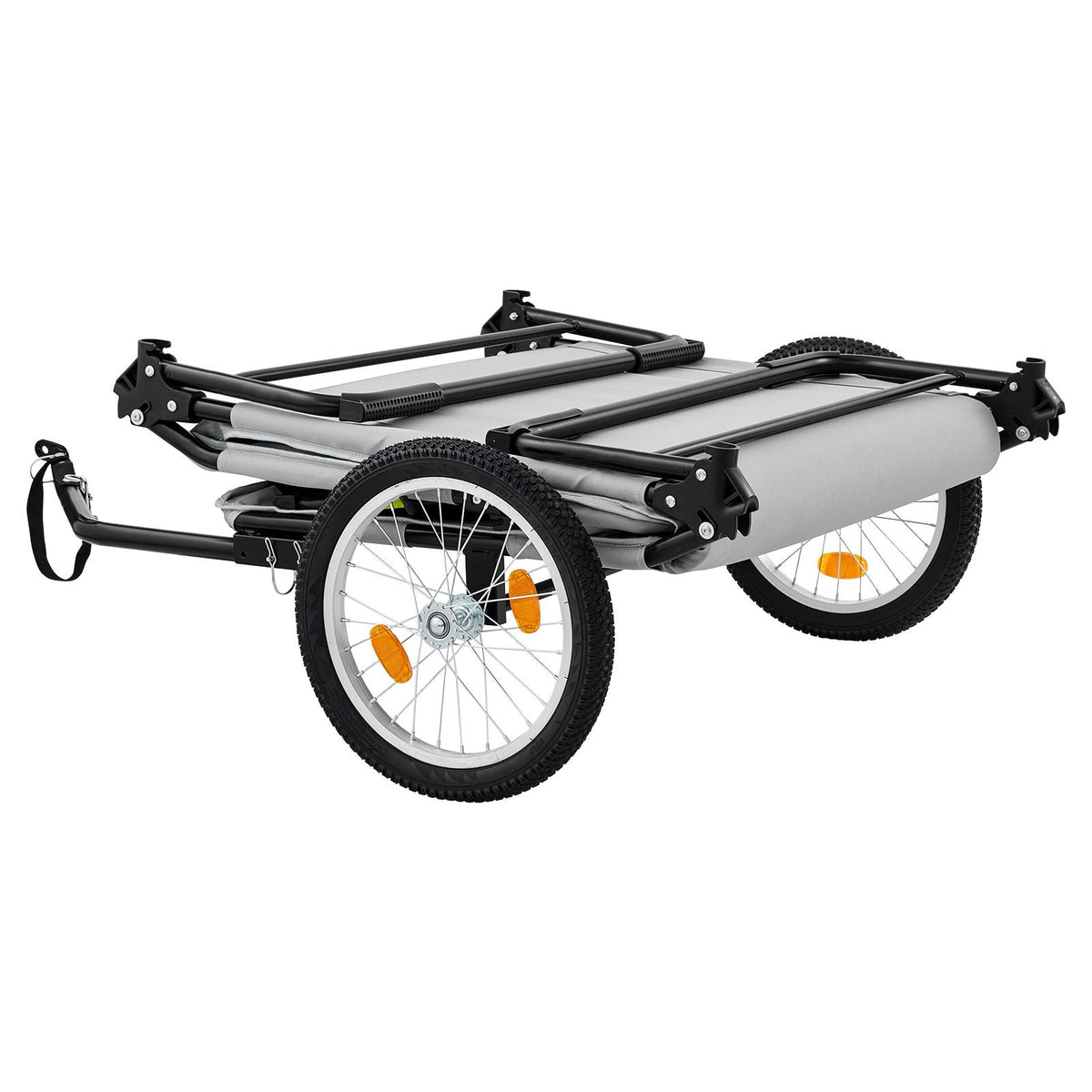 Bike Camper Trailer Tent 300 lbs Static Load Folding Bicycle Wagon, with 16-Inch Wheels, PU2000 Coating, Carbon Steel Frame, Quick Setup, Fits 22-28 in Wheels, for Off-Road Bike Camping & Cargo