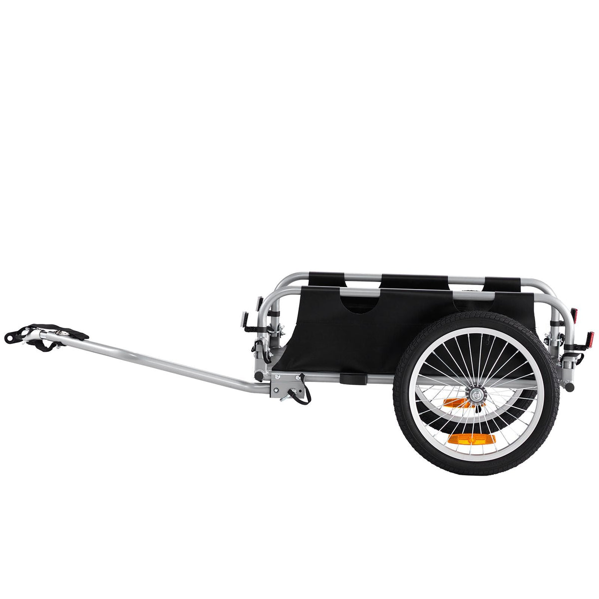 Bike Cargo Trailer, 100 lbs Load Capacity, Heavy-Duty Bicycle Wagon Cart, Foldable Compact Storage & Quick Release with Universal Hitch, 16" Wheels, Safe Reflectors, Fits 22"-28" Bike Wheels