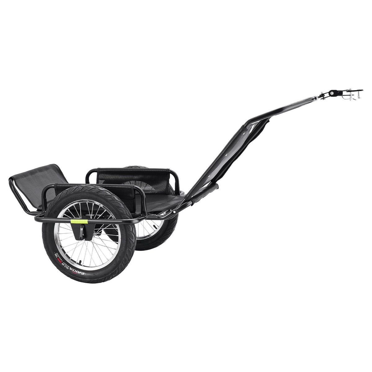 Bike Cargo Trailer 320 lbs Load Heavy-Duty Bicycle Game Cart Foldable, All-Purpose Utility Trailer with 16-Inch Wheels for Any Terrain, Off-Road, Carbon Steel Frame, Fits 22-28 in Bike Wheels