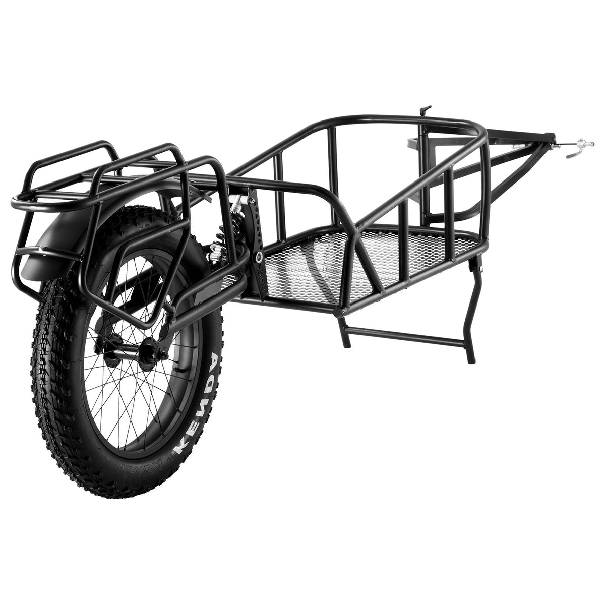 Bike Cargo Trailer, 70 lbs Load Capacity, Heavy-Duty Bicycle Wagon Cart, Compact Storage & Quick Release Structure with Universal Hitch, 20" Wheels, Fits Most Bike Wheels, Carbon Steel Frame
