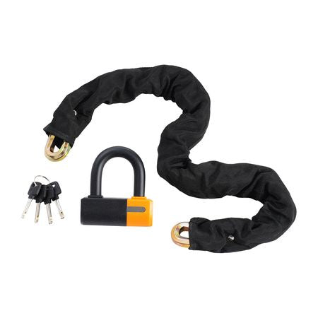 Bike Chain Lock, 3.28 Ft Bicycle Chain Lock with 4 Keys, Heavy Duty Metal Steel Anti-Theft High Security Bike Locks, Perfect for Bike, Motorcycle, Scooter, Bicycle, Door, Fence or Gate, 14mm