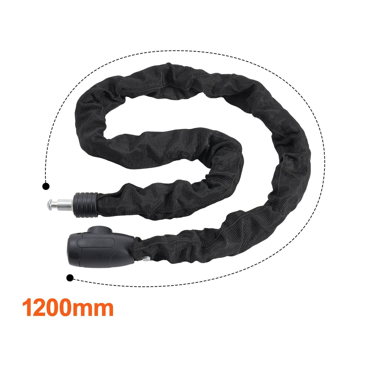 Bike Chain Lock, 3.94 Ft Combination Bicycle Chain Lock with 4 Keys, Heavy Duty Anti-Theft High Security Bike Locks, Perfect for Bike, Motorcycle, Scooter, Bicycle, Door, Fence or Gate, 8mm