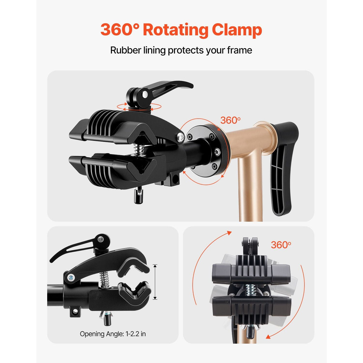 Bike Repair Stand, 88 lb Heavy-duty Bicycle Work Stand with 41.3-59.8 in Adjustable Height & Magnetic Tool Tray, Foldable Bicycle Maintenance Rack, Shop Home Mechanics for Mountain & Road Bike