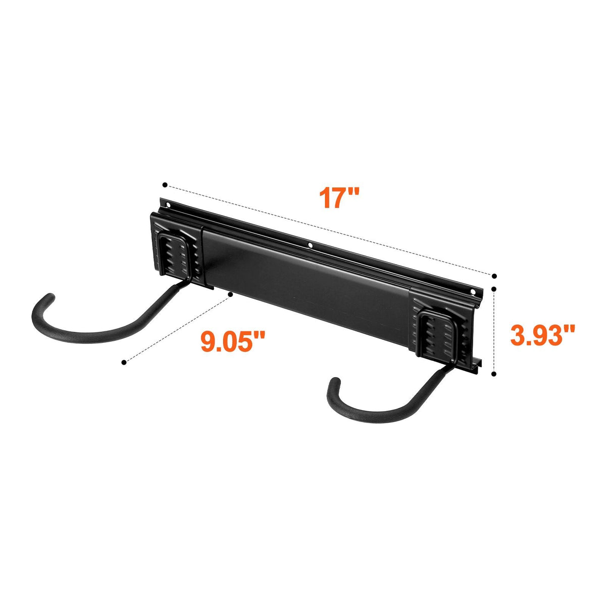 Bike Storage Rack, 2 Bike Racks, Wall Mount Bike Storage Hanger, Home and Garage Organizer, Customizable for Various Bike Sizes, Adjustable Holder for Space Saving, Holds Up to 100 lbs, 17-inch