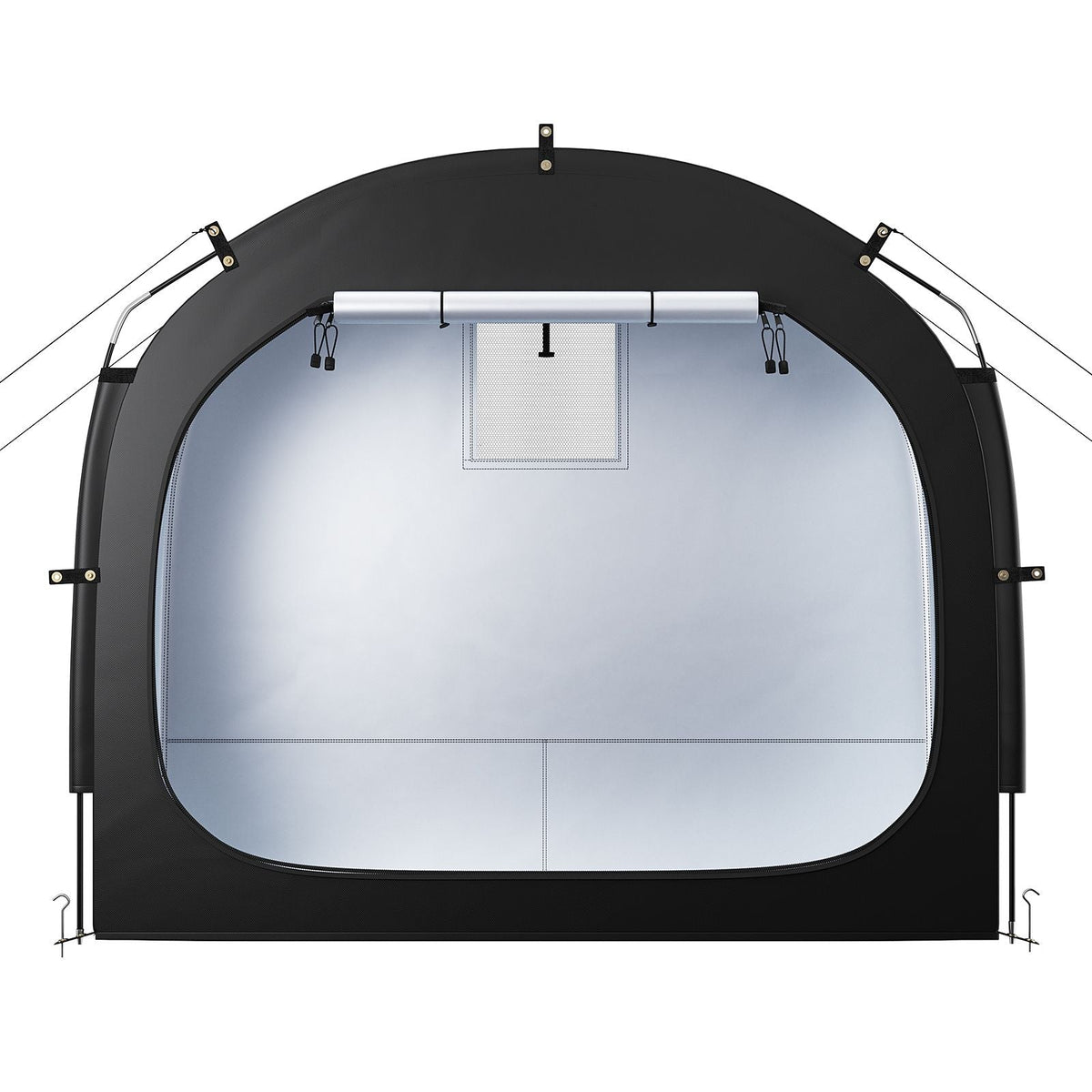 Bike Storage Tent, 1 to 2 Bikes, Outdoor Spacious Bike Storage Tent with Ventilated Window, Waterproof Easy-to-Install Bike Tent with High Strength Fiberglass & Dual Zippers, Fit for Bicycle