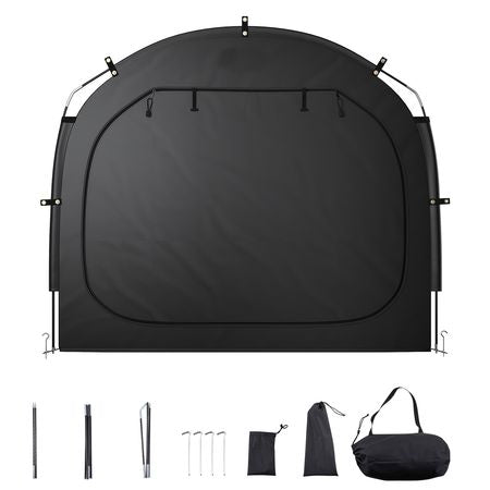 Bike Storage Tent, 4 to 5 Bikes, Outdoor Spacious Bike Storage Tent with Ventilated Window, Waterproof Easy-to-Install Bike Tent with High Strength Fiberglass & Dual Zippers, Fit for Bicycle