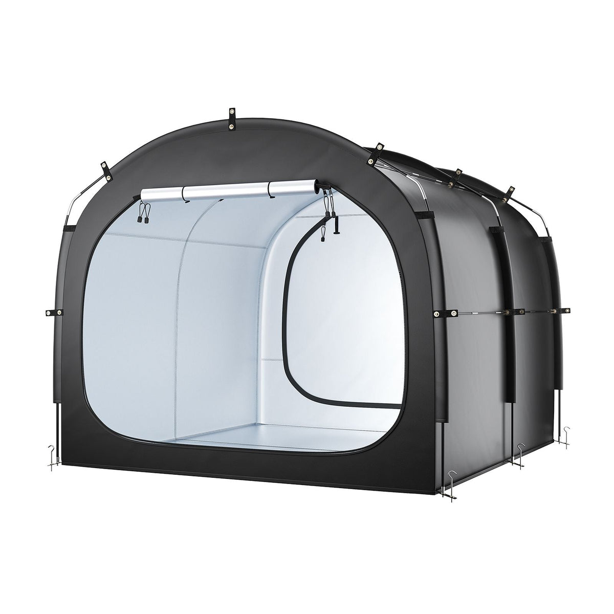 Bike Storage Tent, 5 Bikes, Outdoor Spacious Bike Storage Tent with Ventilated Window, Waterproof Easy-to-Install Bike Tent with High Strength Fiberglass & Dual Zippers, Fit for Bicycle
