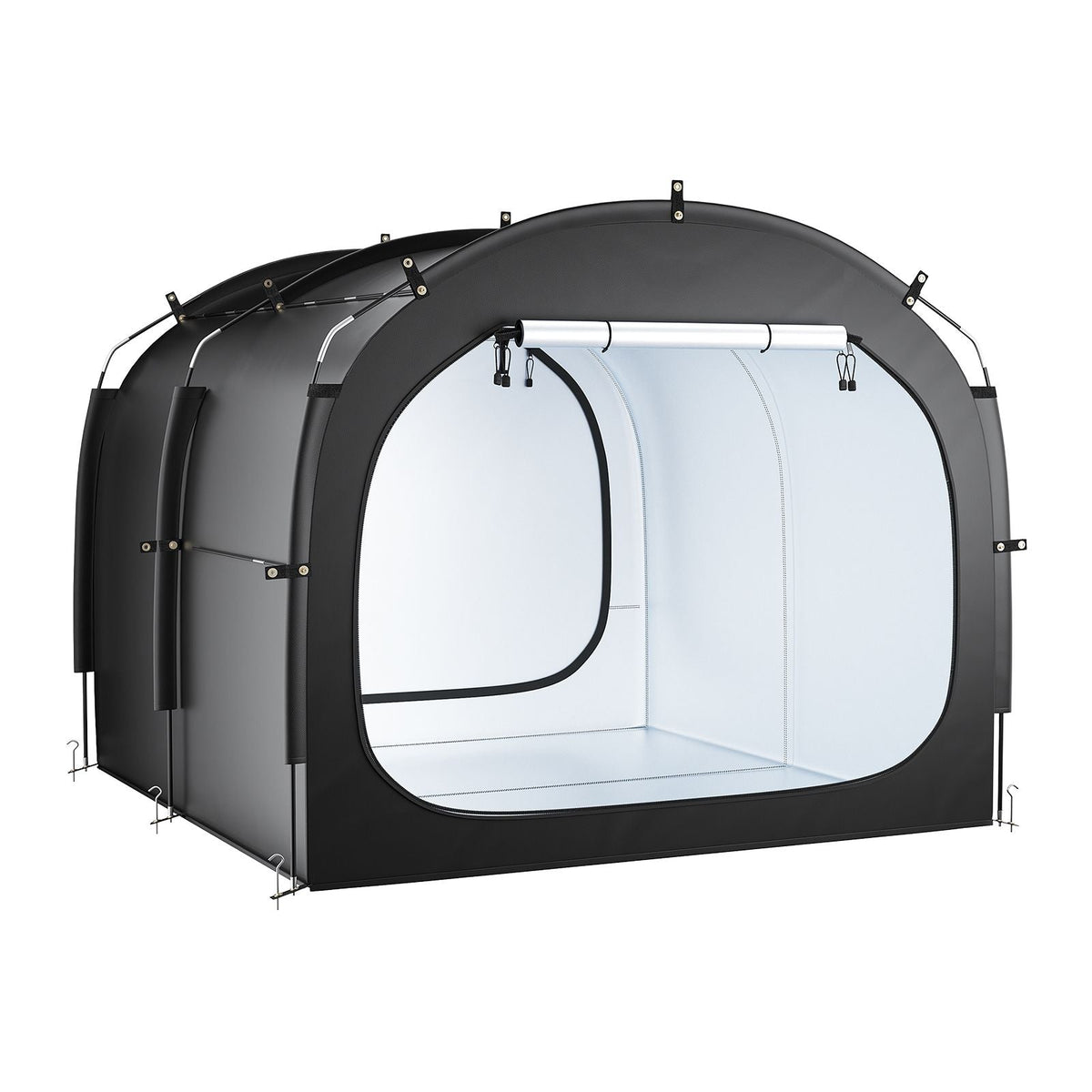 Bike Storage Tent, 5 Bikes, Outdoor Spacious Bike Storage Tent with Ventilated Window, Waterproof Easy-to-Install Bike Tent with High Strength Fiberglass & Dual Zippers, Fit for Bicycle
