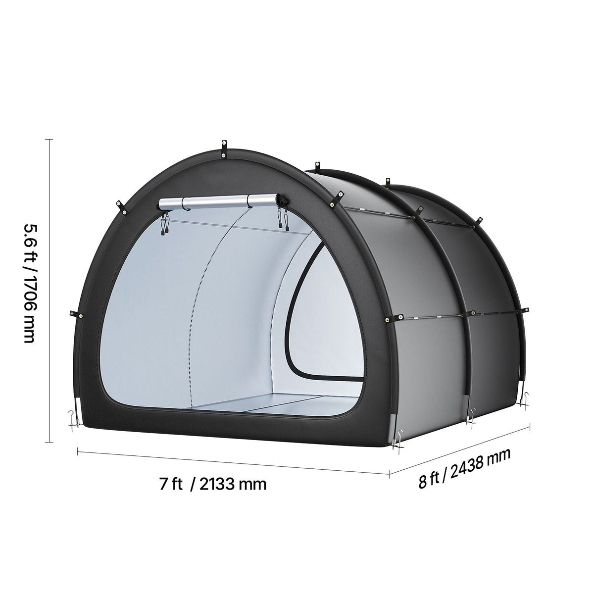 Bike Storage Tent, 5+ Bikes, Outdoor Spacious Bike Storage Tent with Ventilated Window, Waterproof Fan-Shaped Bike Tent with High Strength Fiberglass & Dual Zippers, Fit for Bicycle