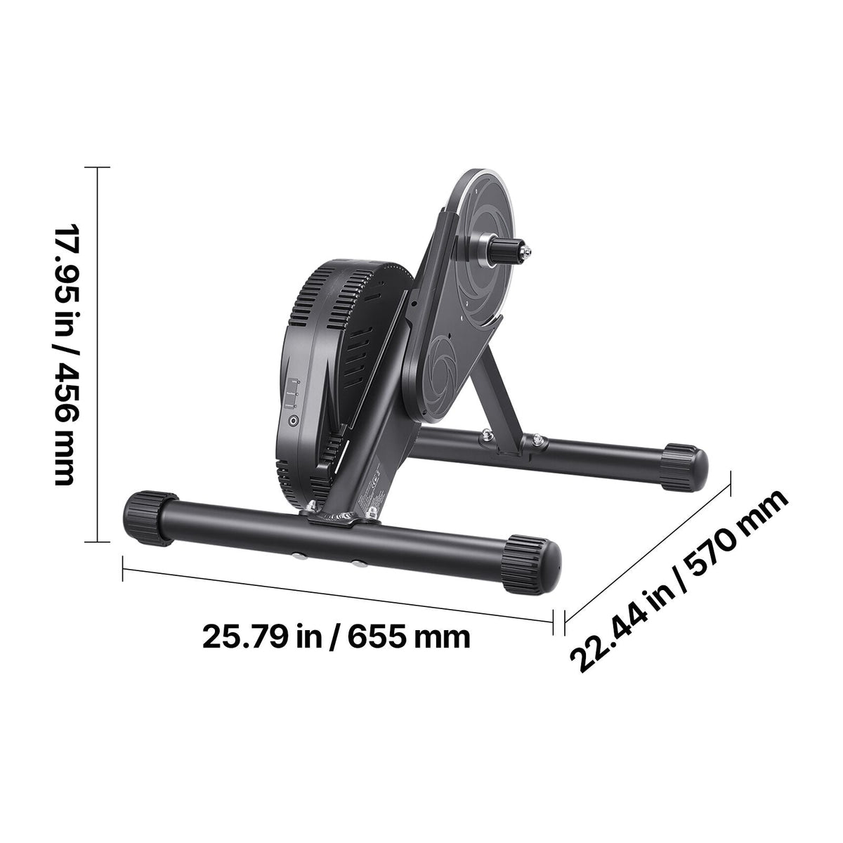 Bike Trainer, 1-13 Level, 26-29 in & 700C Wheels, Smart Bicycle Stationary Stand for Indoor Exercise Riding with Front Wheel Riser Block, Fits Road and Mountain Bikes, Compatible with Zwift App