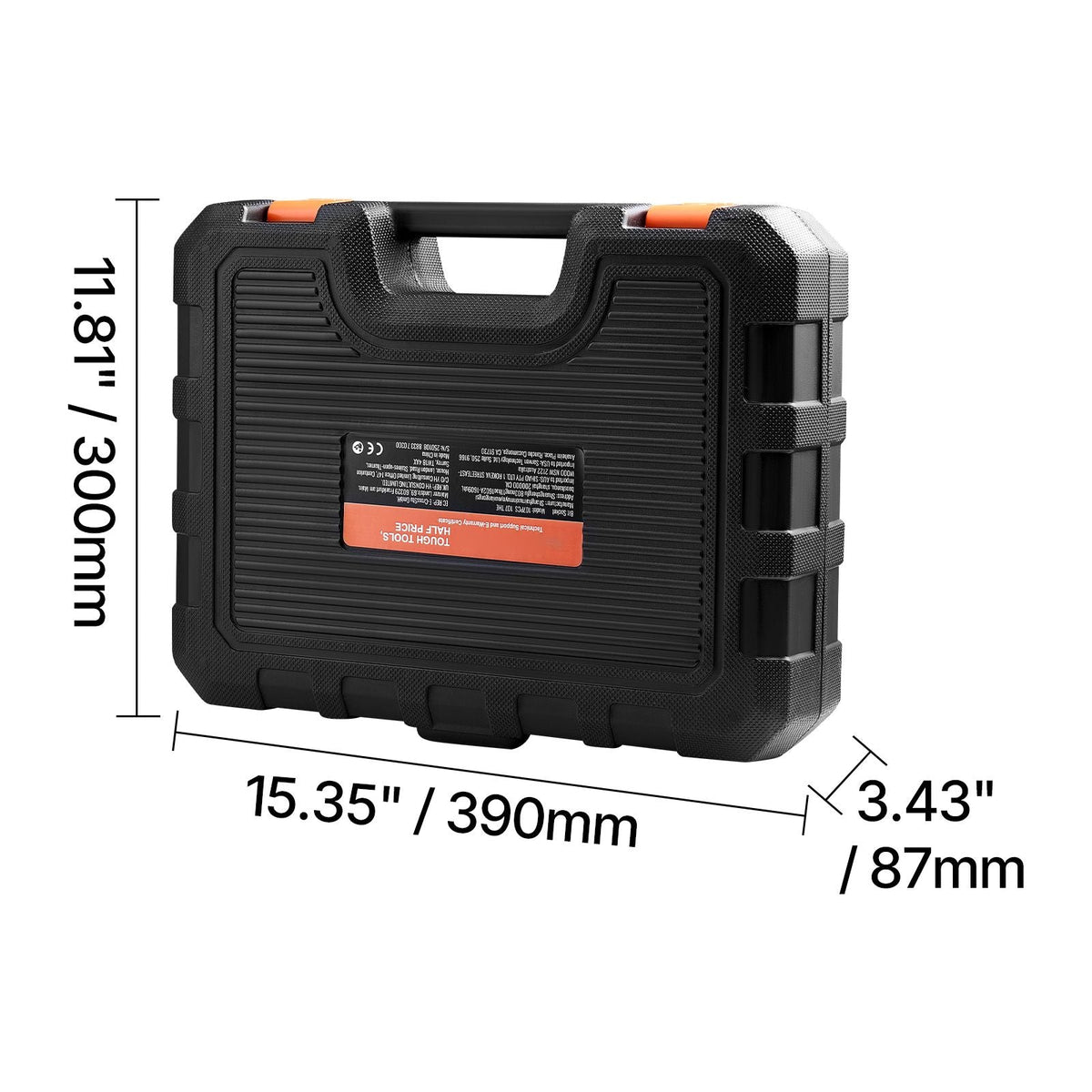 Bit Socket Set, 107-Piece SAE and Metric, Hex/Torx/External Torx/Tamper-Proof/Extra Long, S2 Alloy Steel and Cr-V Steel, 1/4 in, 3/8 in, and 1/2 in Drives, with Enhanced Storage Case, Hand Use