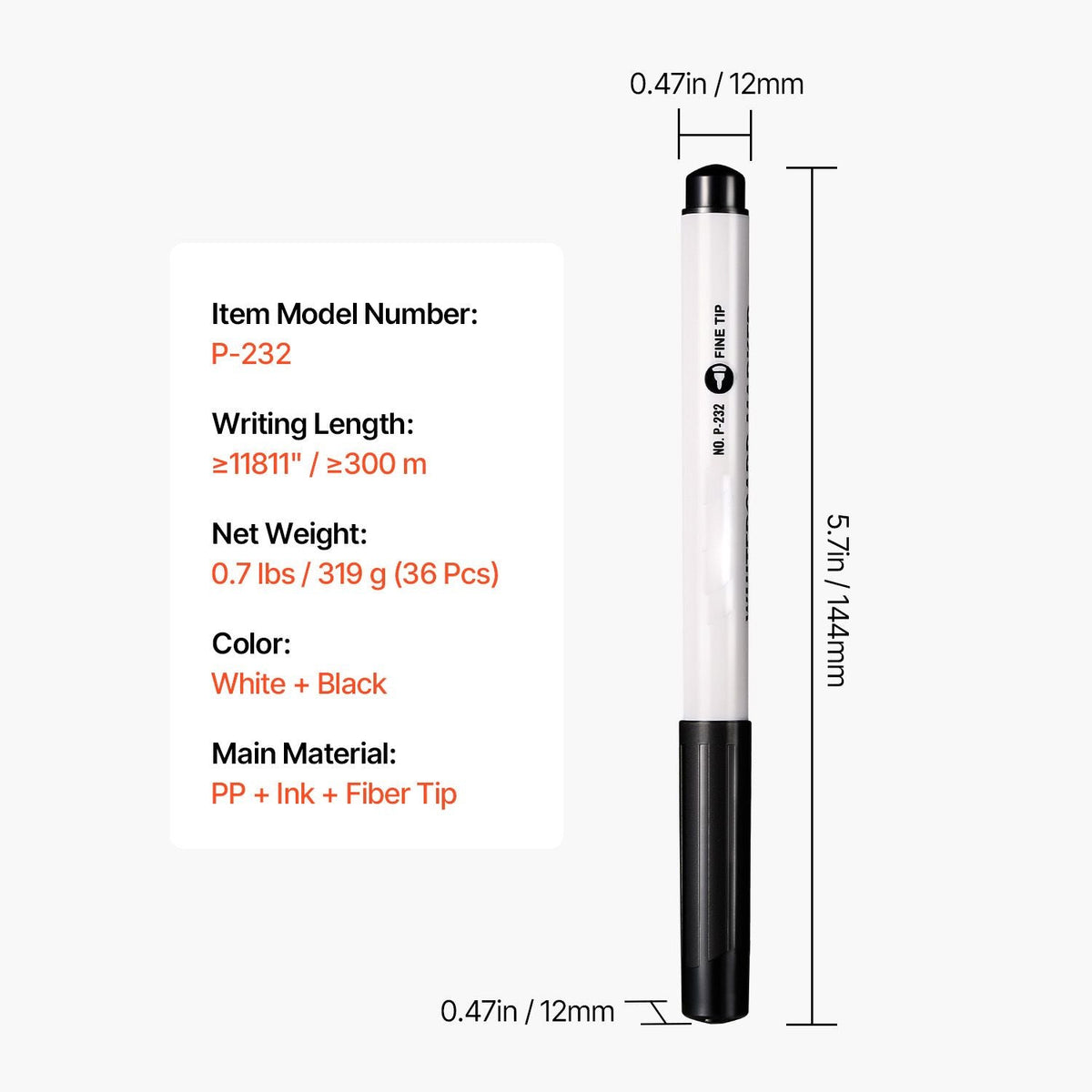 Black Dry Erase Markers, 36 Pack Low-Odor Whiteboard Markers, Fine Point Whiteboard Markers, Easily Clean Dry Erase Markers Bulk for School Office Home