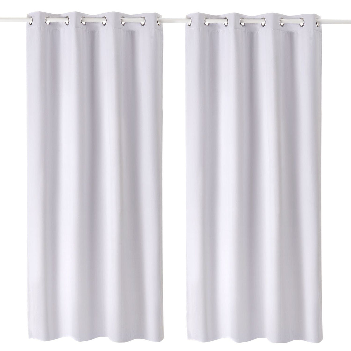 Blackout Curtains, 84 Inch Length 2 Panels Set, 52 Inch Wide Each, Thermal Insulated 100% Blackout Light Blocking Drapes, 3-Layer, with Grommets, Curtains for Bedroom Living Room Window, White