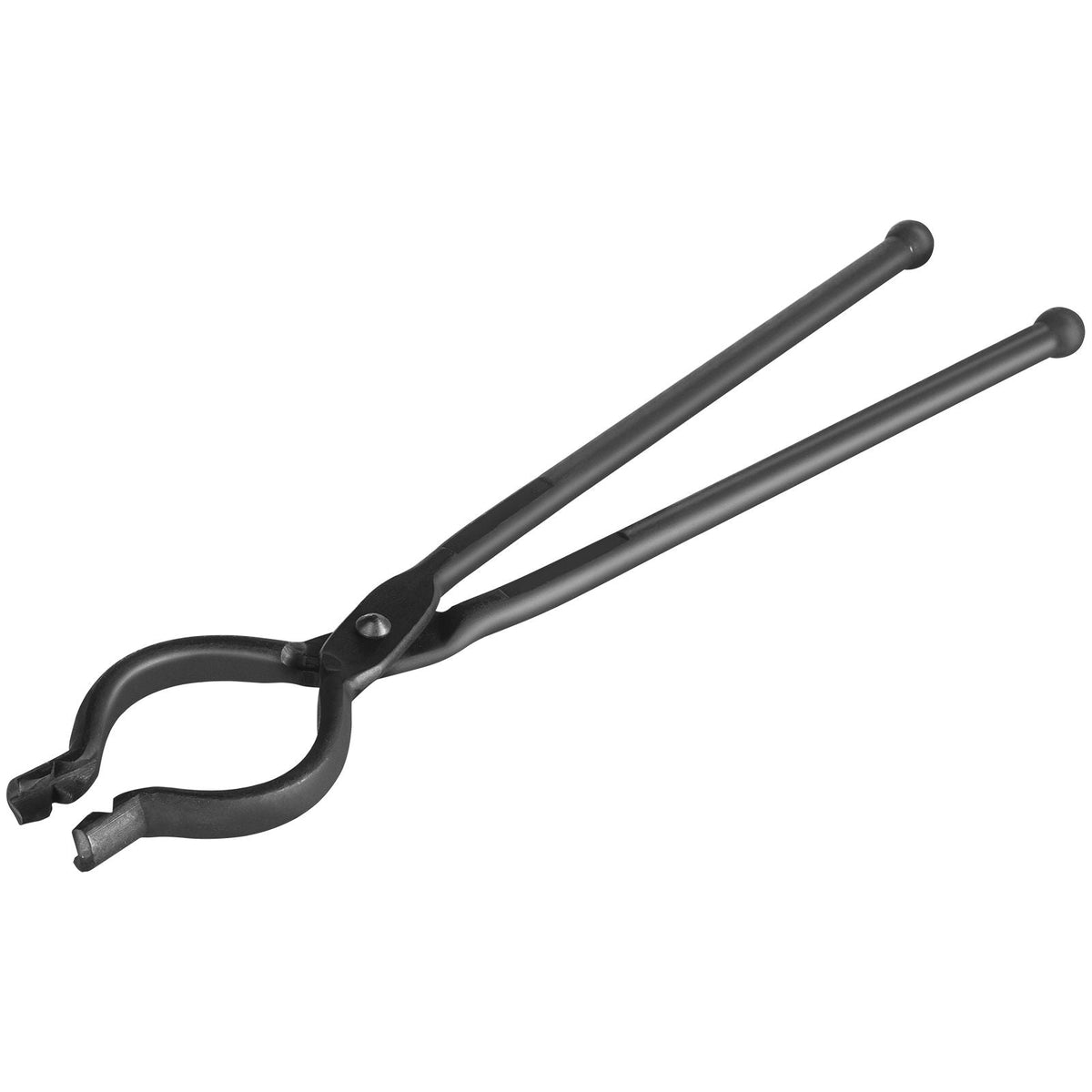 Blacksmith Tongs, 18' V-Bit Bolt Tongs, Carbon Steel Forge Tongs with A3 Steel Rivets, for Long, Irregular, and Nail-shaped Forgings, for Beginner and Seasoned Blacksmiths and Bladesmiths