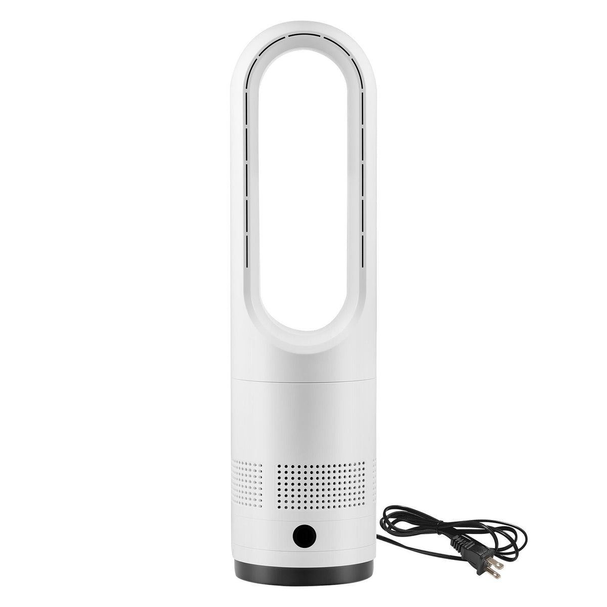 Bladeless Tower Fan, 80° Oscillating Standing Fan, 8 Speeds & 9-Hour Timer, 15.42 ft High Velocity Floor Air Circulator, Powerful Airflow with Remote for Bedroom, Living Room, Home, Office,White