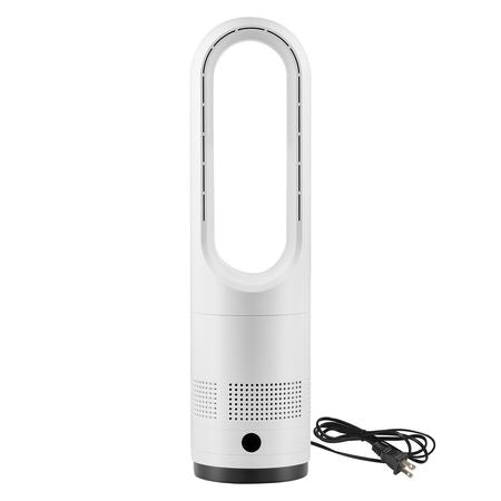 Bladeless Tower Fan, 80° Oscillating Standing Fan, 8 Speeds & 9-Hour Timer, 15.42 ft High Velocity Floor Air Circulator, Powerful Airflow with Remote for Bedroom, Living Room, Home, Office,White