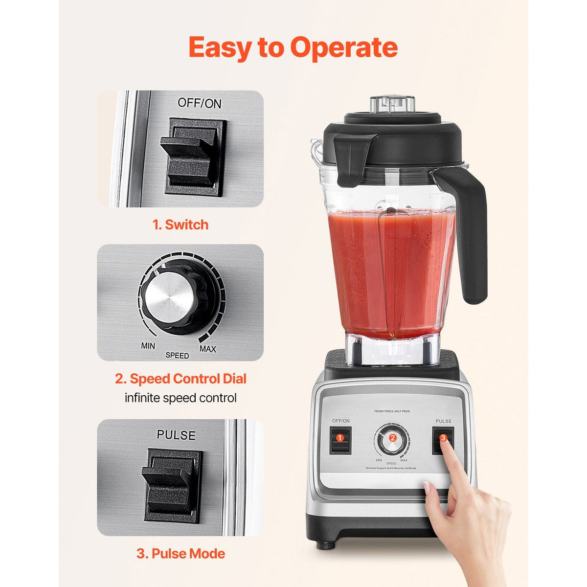Blender for Smoothies, 85 oz 1400W, Professional Blender with Powerful Motor, Multi-Functional Food Processing Blender for Smoothie/Milkshake/Juice, Fits for Kitchen
